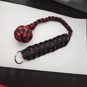 Black and Red Paracord Selfdefense Accessory